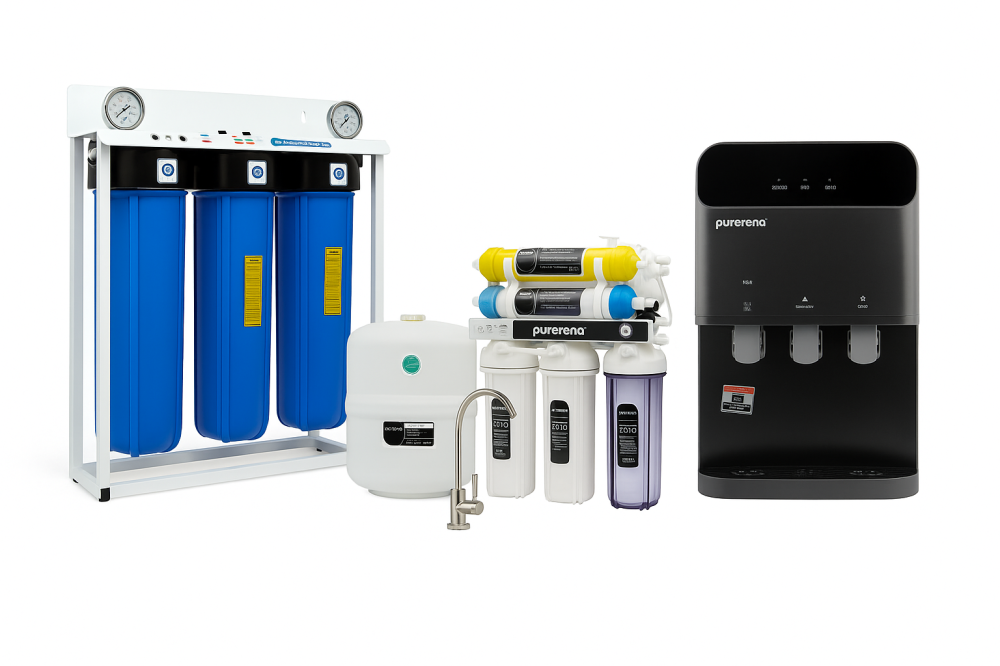 فلتر ماء 7 مراحل فيتنامي مع برادة طاولة مع فلتر جامبو للخزان